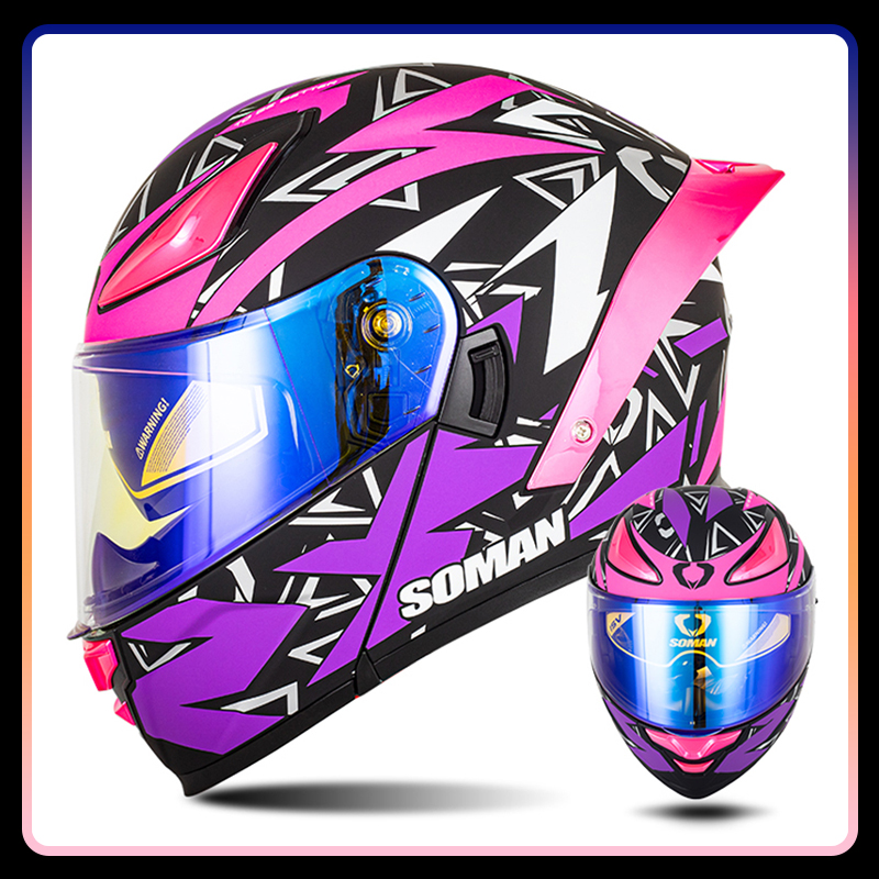 Modular Flip Up Motorcycle Helmet Dot Approved - Zatwierdzony przez DOT kask motocyklowy pełnotwarzowy