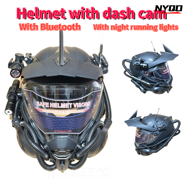 Full Face Motorcycle Helmet With Bluetooth - Kask rajdowy kask motocyklowy terenowy pełny