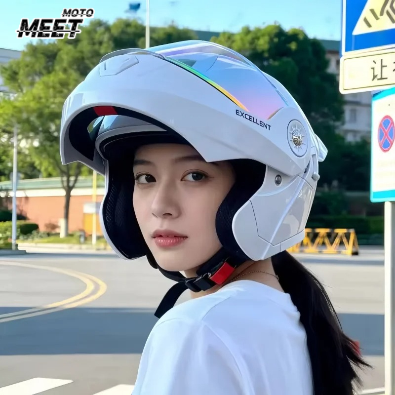 Motorcycle Helmet Inner Sun Visor Lens - Czterosezonowy modułowy kask motocyklowy z wbudowaną