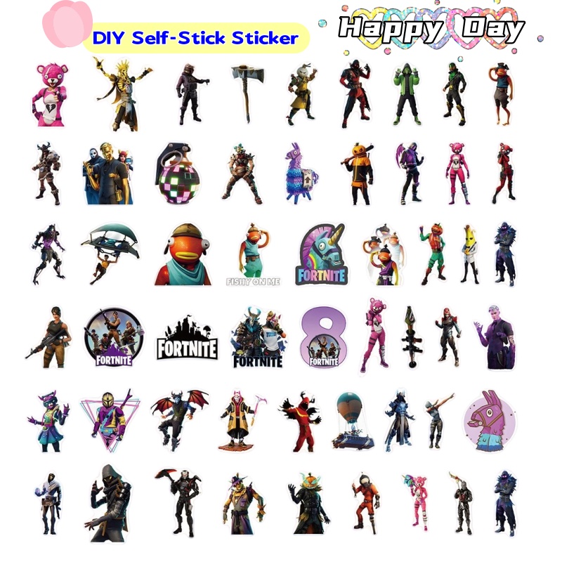 Scooter Parts - Naklejki Fortnite Kreatywne Graffiti Animowane Postacie