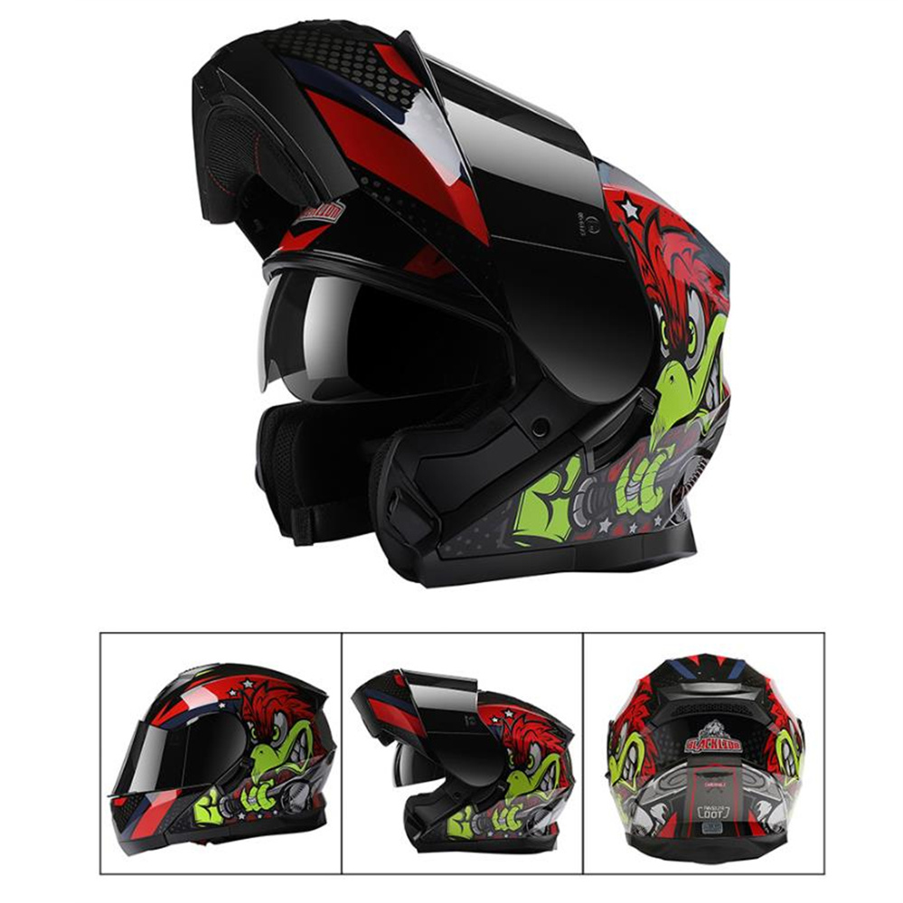 Dual Visor Motorcycle Racing Helmet - Kask motocyklowy Full Face ADV z