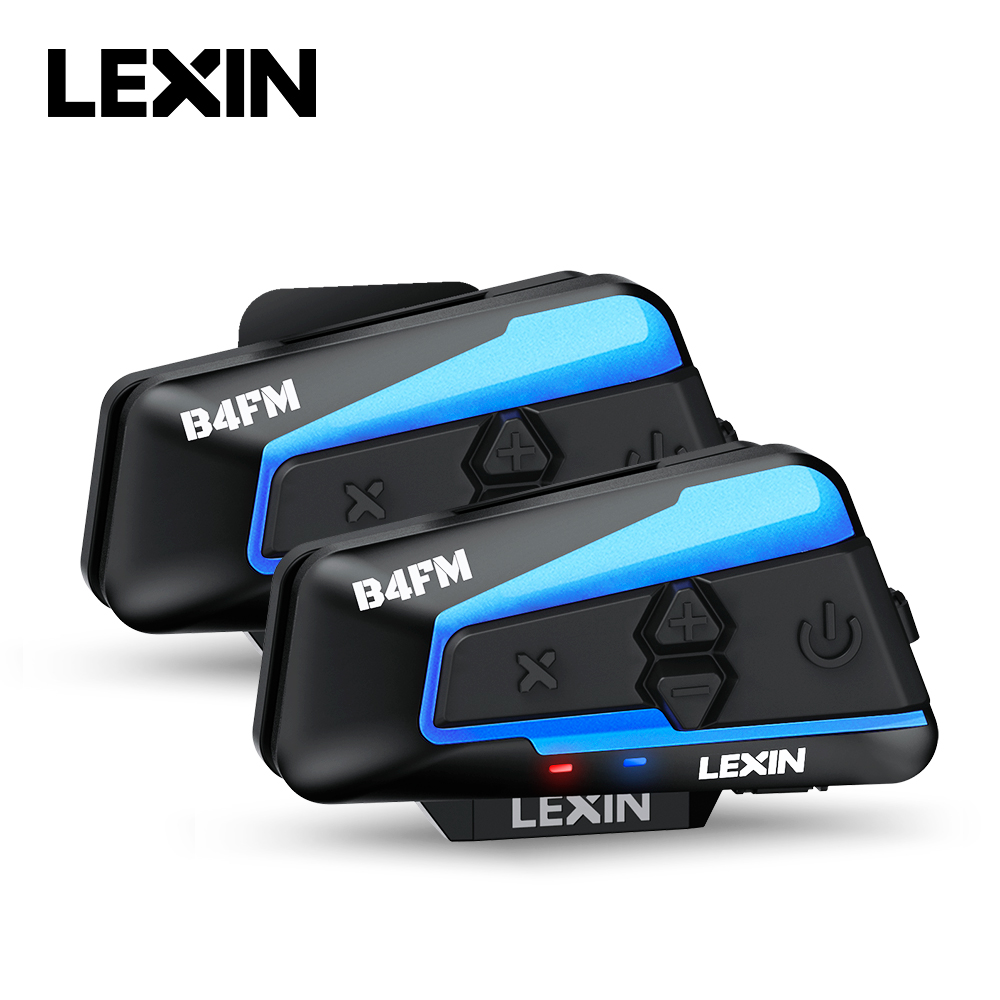 Full Face Motorcycle Helmet With Bluetooth - Lexin B4FM-X Interkom motocyklowy Bluetooth Zestawy
