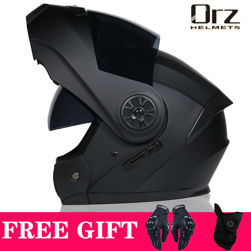 Dual Visor Motorcycle Racing Helmet - Najnowszy kask motocyklowy modułowy z odchylaną