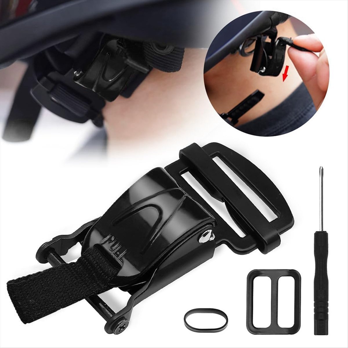 Quick Release Buckle Motorcycle Helmet - Kompatybilny zestaw do szybkiego zwalniania klamry