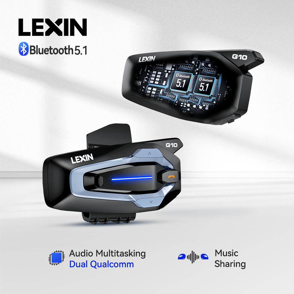 Universal Motorcycle Helmet Intercom Headset - NEW-LEXIN G10 Interkom do kasku motocyklowego,