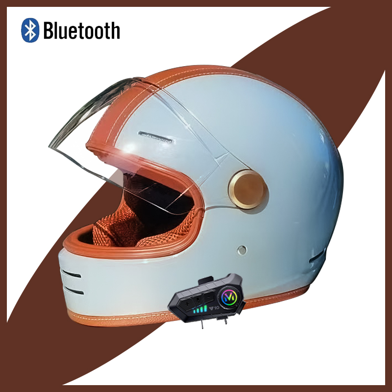 Vintage Open Face Retro Helmet - Kask motocyklowy w stylu vintage Casque