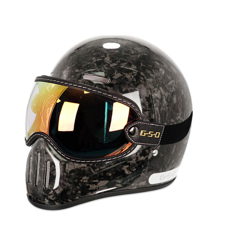 Nowy kask pełnotwarzowy z włók – Carbon Fiber Lightweight Motorcycle Helmet recenzja i cena