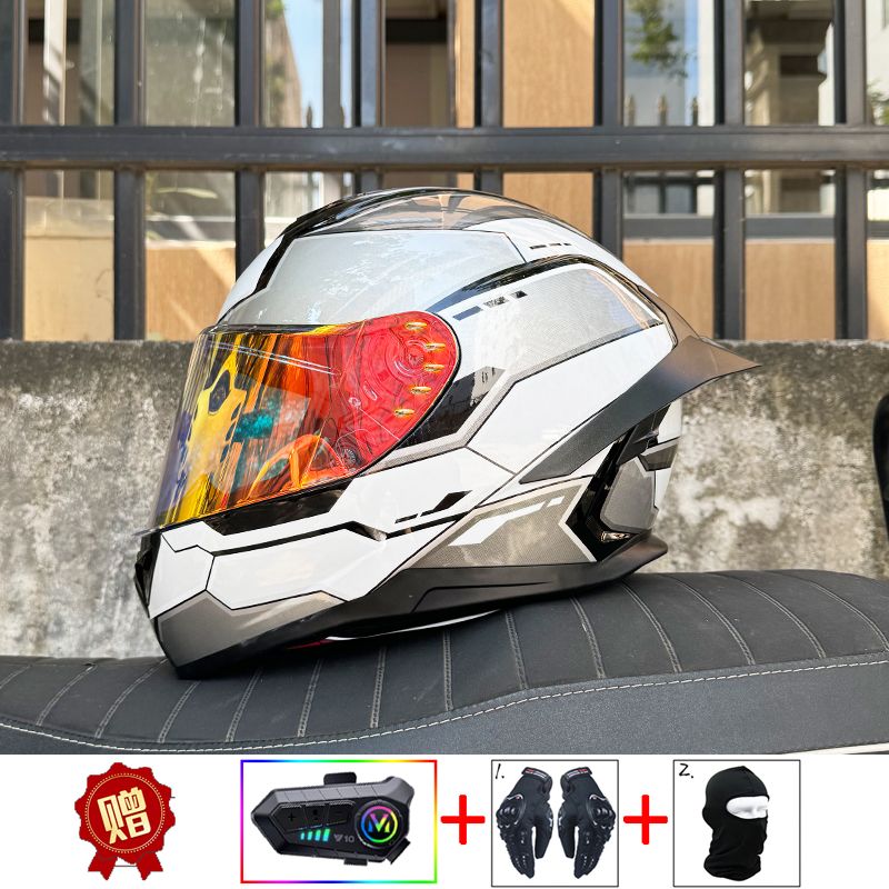 Kask motocyklowy ORZ Bluetooth – Full Face Motorcycle Helmet With Bluetooth recenzja i cena