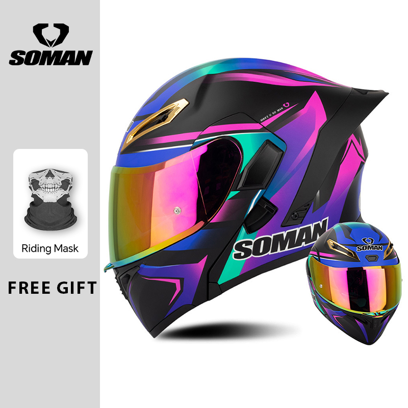 Kask motocyklowy męski z homol – Modular Flip Up Motorcycle Helmet Dot Approved recenzja i cena