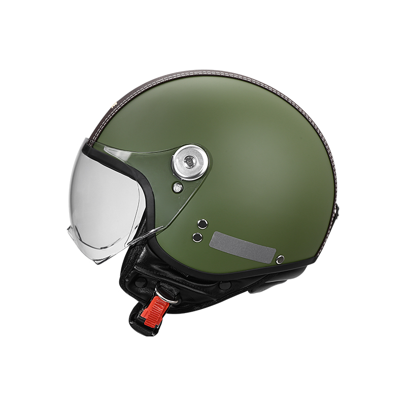 Klasyczny otwarty kask motocyk – Vintage Open Face Retro Helmet recenzja i cena
