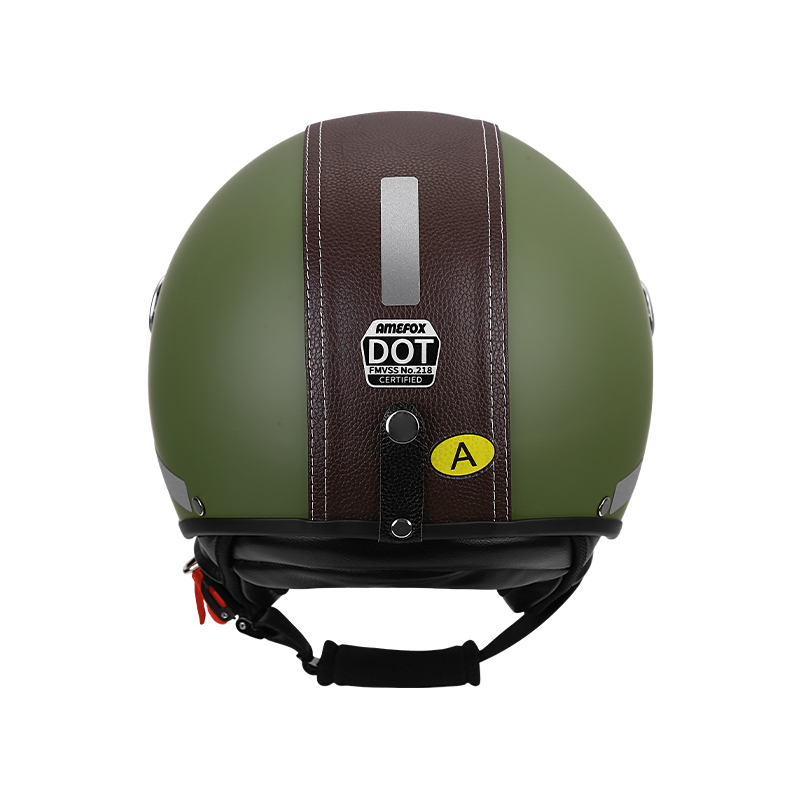 Klasyczny otwarty kask motocyk – Vintage Open Face Retro Helmet recenzja i cena