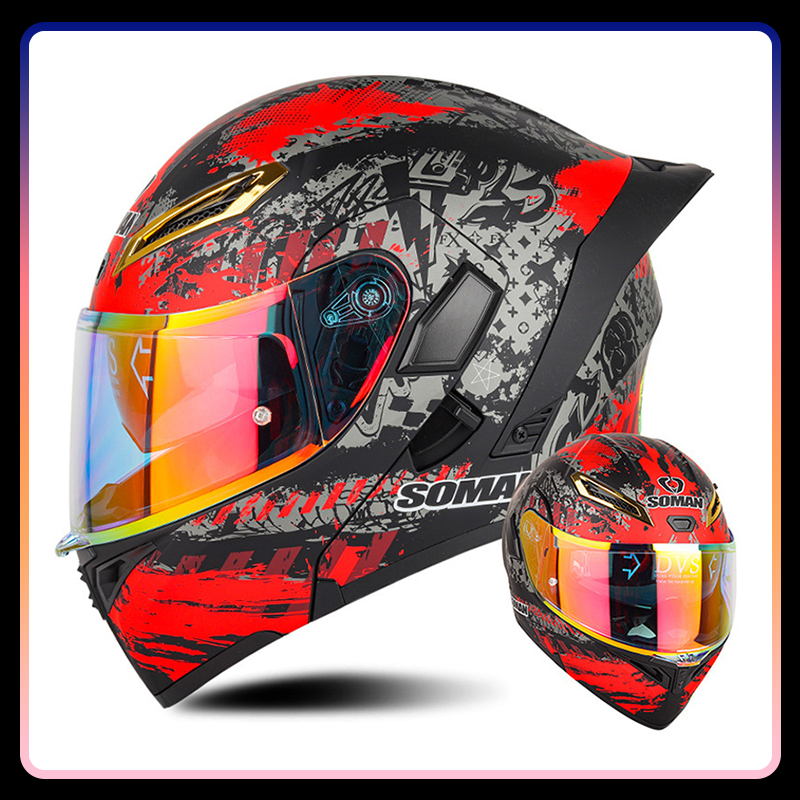 Kask motocyklowy uniwersalny F – Dual Visor Motorcycle Racing Helmet recenzja i cena