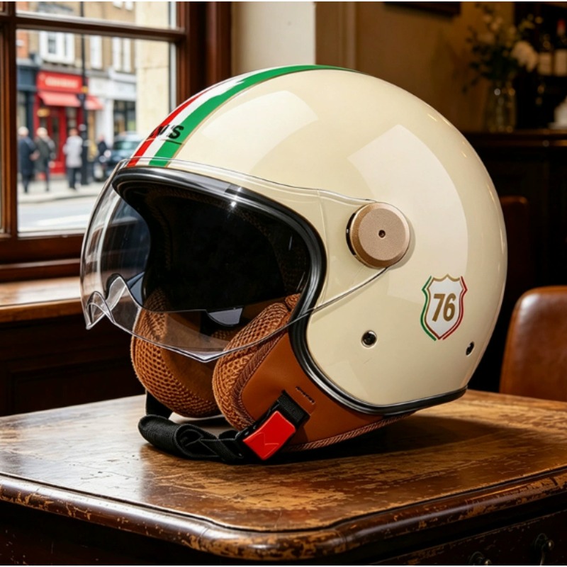 Certyfikat DOT Otwarty kask mo – Vintage Open Face Retro Helmet recenzja i cena