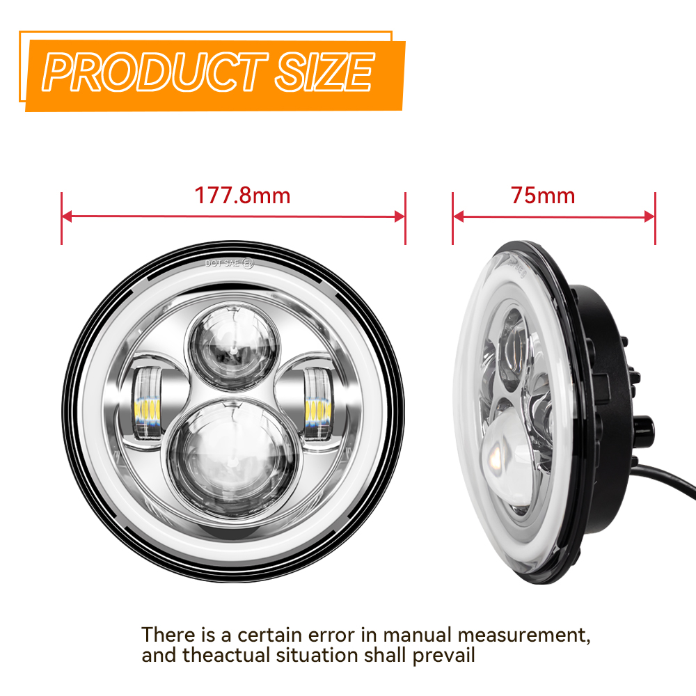 Uniwersalna 7-calowa okrągła l – Universal Motorcycle Led Headlight Projector recenzja i cena