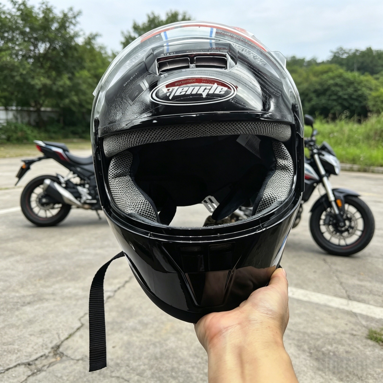 Kask motocyklowy integralny z  – Dual Visor Motorcycle Racing Helmet recenzja i cena
