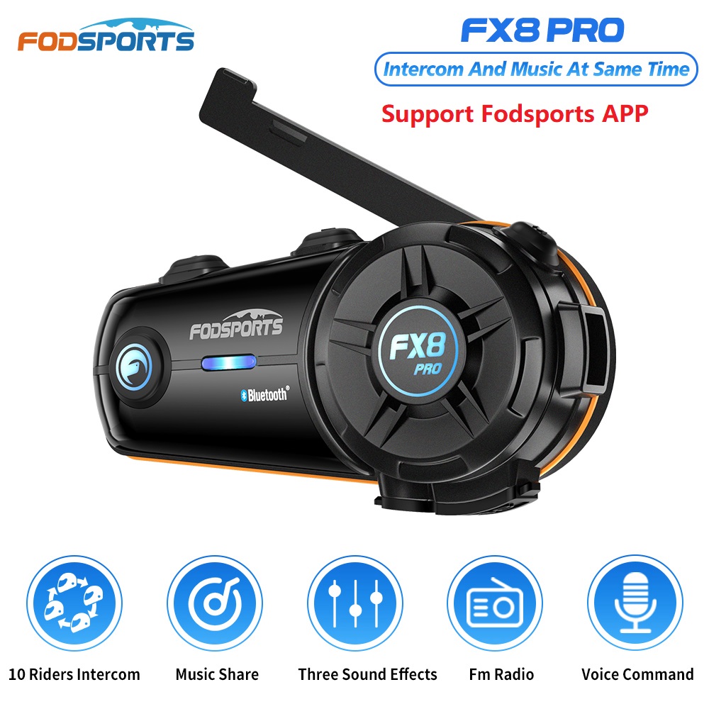 Fodsports FX8 Pro motocyklowy  – Universal Motorcycle Helmet Intercom Headset recenzja i cena