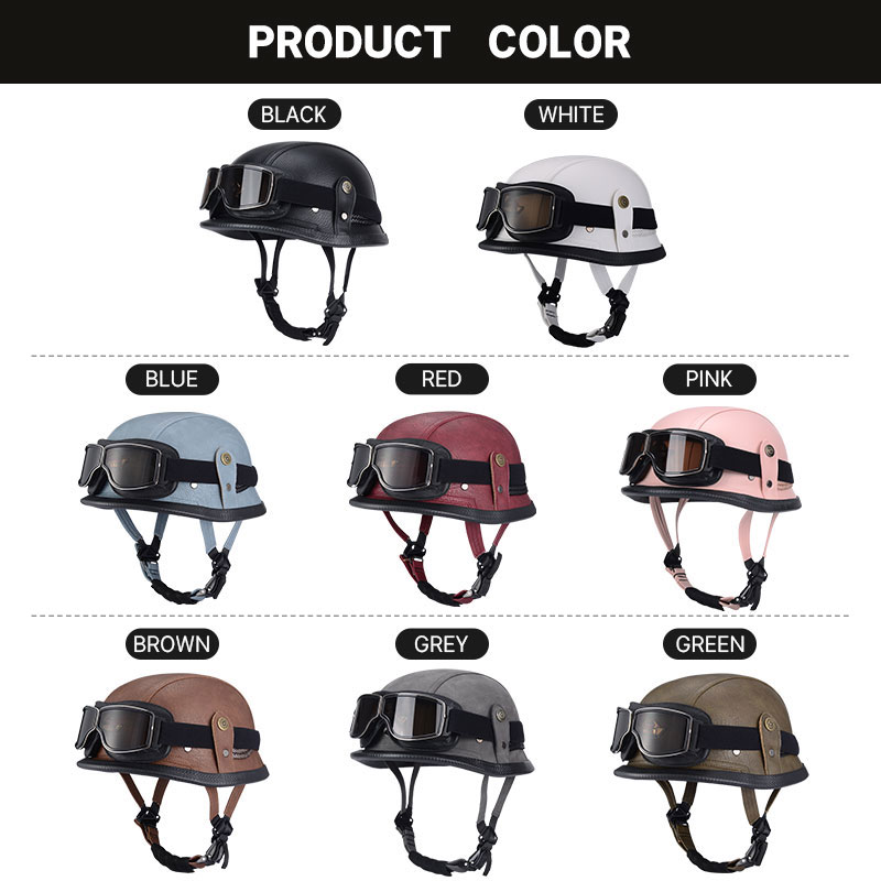 Niemiecki kask Half Vintage Kl – Vintage Open Face Retro Helmet recenzja i cena