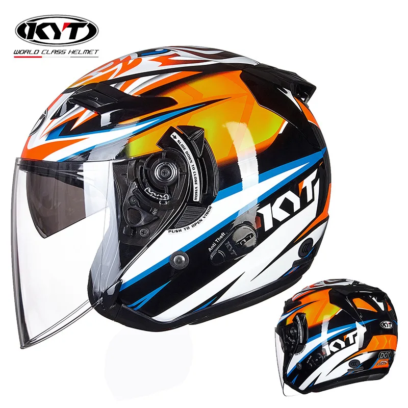 Kask motocyklowy KYT klasyczny – Vintage Open Face Retro Helmet recenzja i cena