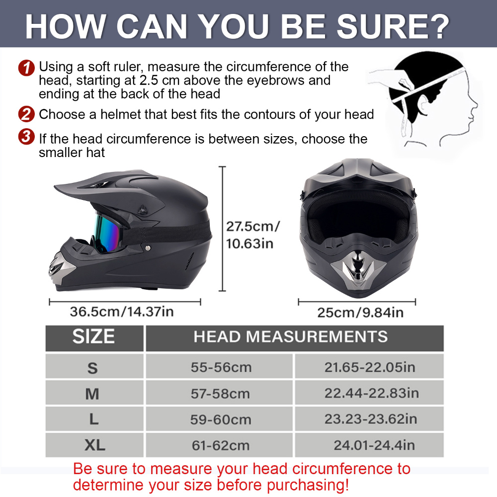 Kask motocyklowy terenowy, zes – Off Road Motocross Helmet Goggles Set recenzja i cena