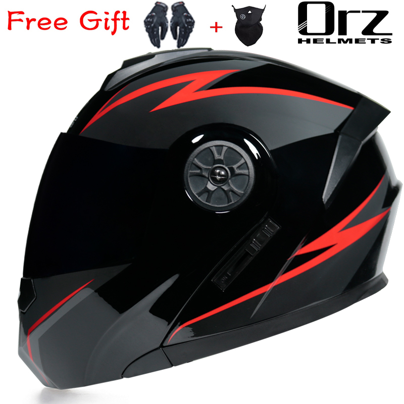 ORZ-161 Najnowszy kask motocyk – Modular Flip Up Motorcycle Helmet Dot Approved recenzja i cena