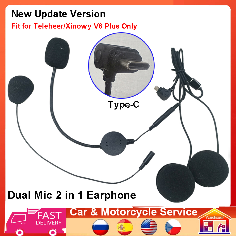 Słuchawki i głośnik Type-C 2 w – Universal Motorcycle Helmet Intercom Headset recenzja i cena