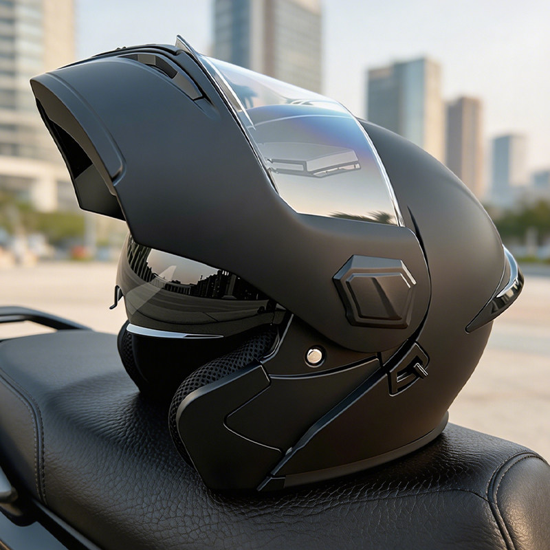 Kask motocyklowy modułowy z po – Modular Flip Up Motorcycle Helmet Dot Approved recenzja i cena