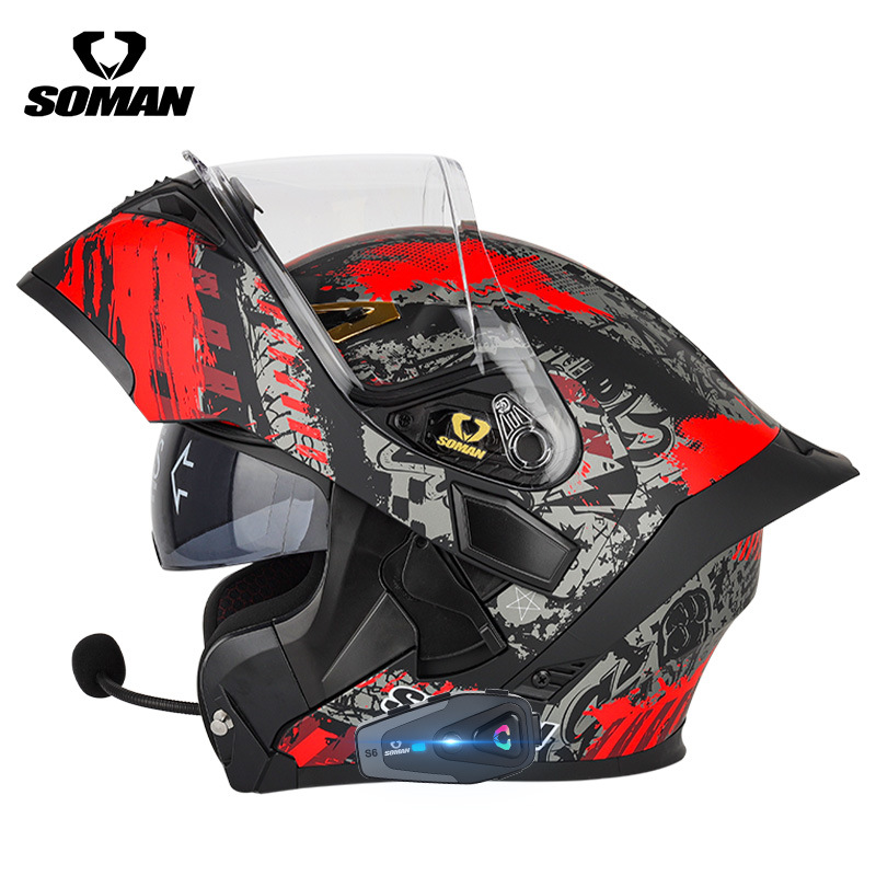 Kask motocyklowy SOMAN z odchy – Dual Visor Motorcycle Racing Helmet recenzja i cena
