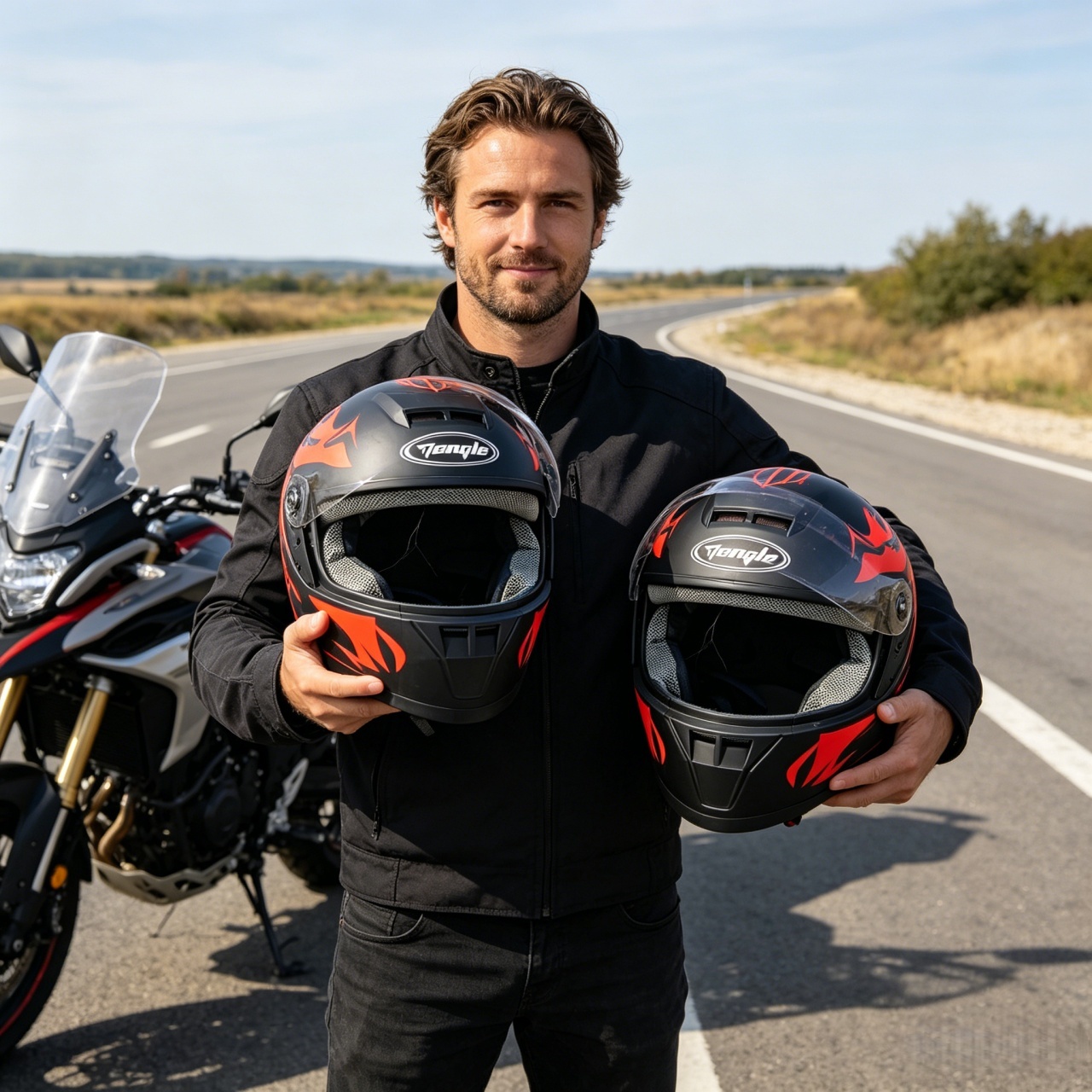 Męski kask motocyklowy integra – Dual Visor Motorcycle Racing Helmet recenzja i cena