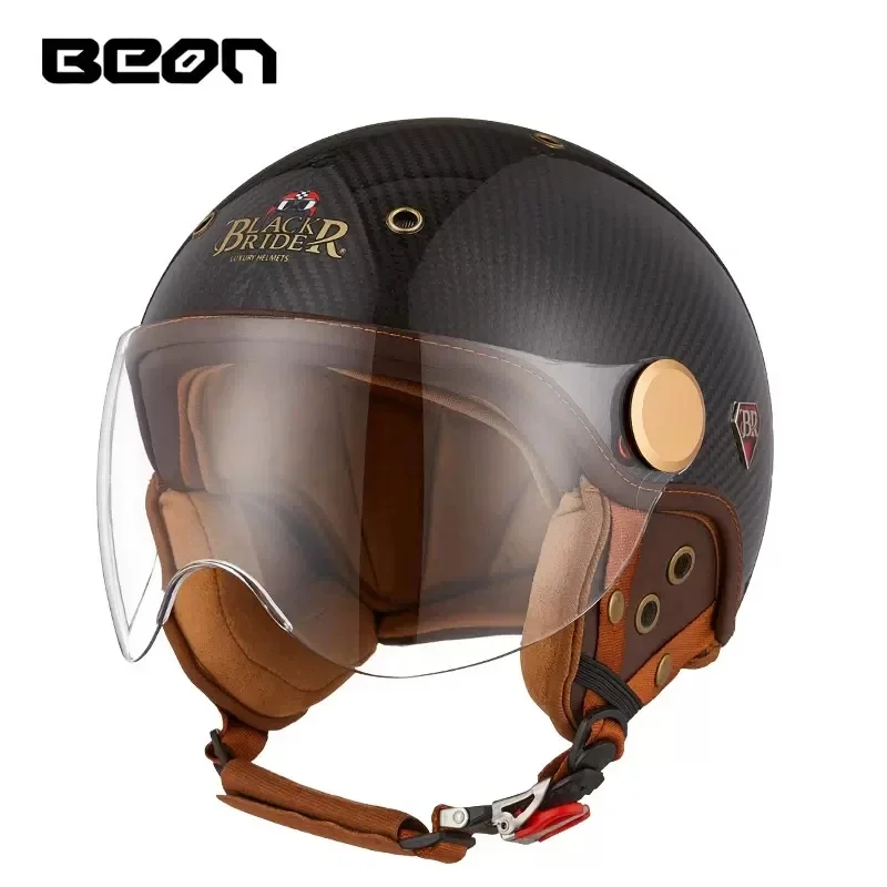 BEON BR13 Retro Otwarty Kask M – Vintage Open Face Retro Helmet recenzja i cena