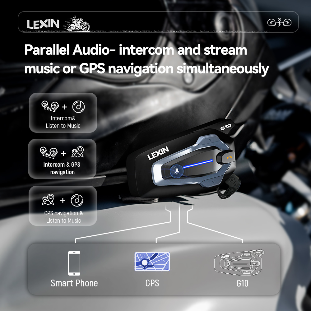 NEW-LEXIN G10 Interkom do kask – Universal Motorcycle Helmet Intercom Headset recenzja i cena