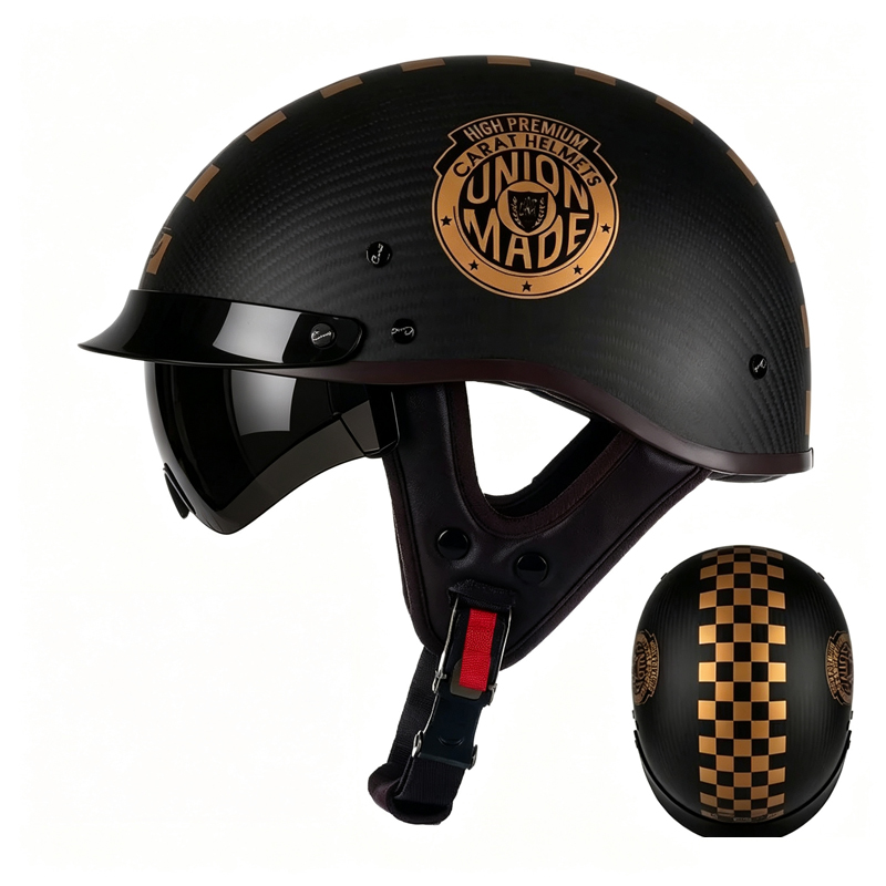 Kask motocyklowy z włókna węgl – Carbon Fiber Lightweight Motorcycle Helmet recenzja i cena